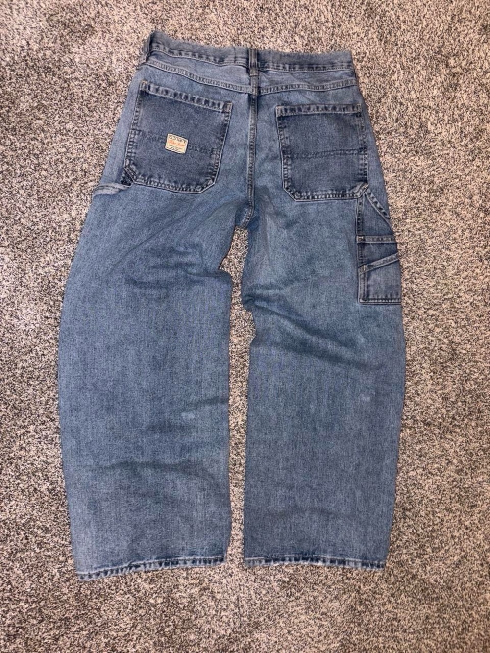 Old Navy Women's Blue Wide Leg Carpenter Jeans